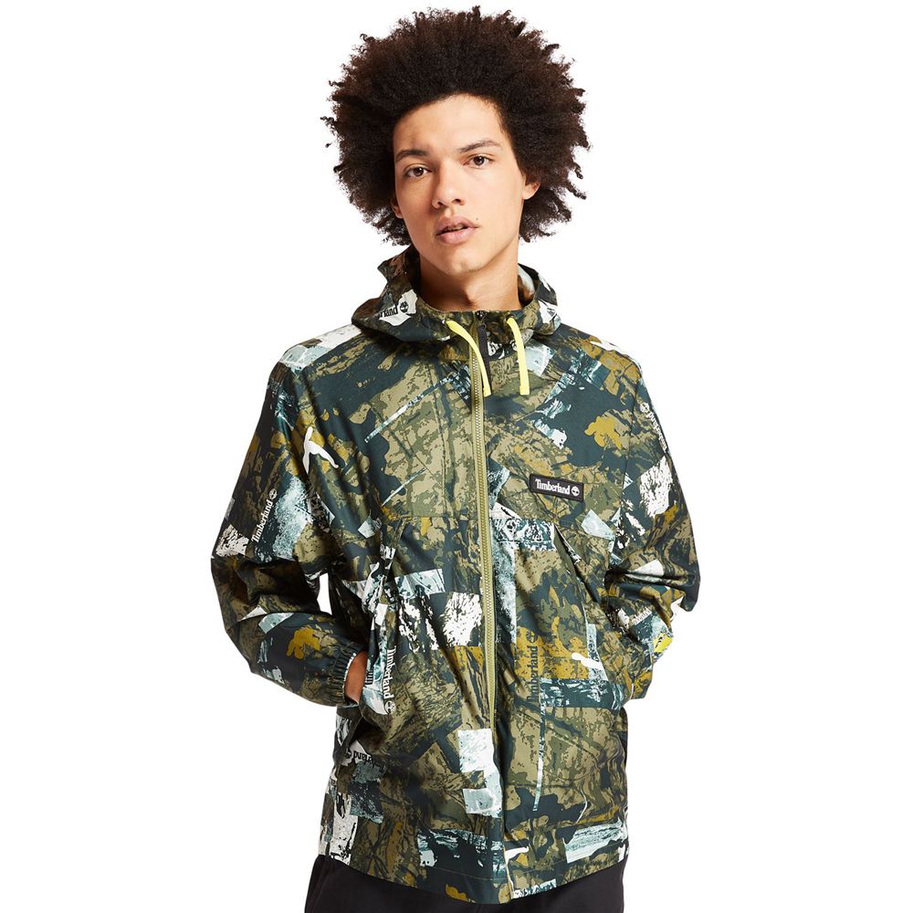 Chaquetas Timberland Hombre Urban Camo Windbreaker Verde - Chile UIN-789623